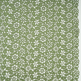 Khaki Green Floral Guipure Lace