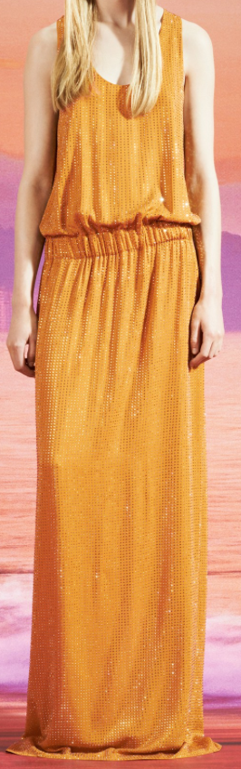 Gold Embroidered Sequin Silk Chiffon