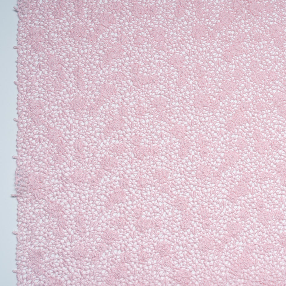 Baby Pink Petite Floral Guipure Lace