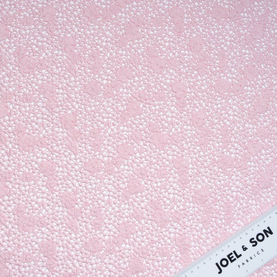 Baby Pink Petite Floral Guipure Lace