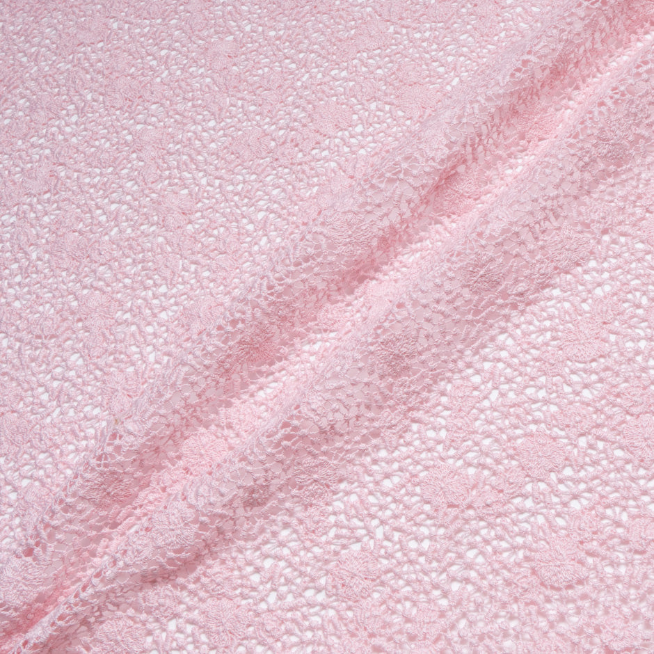 Baby Pink Petite Floral Guipure Lace