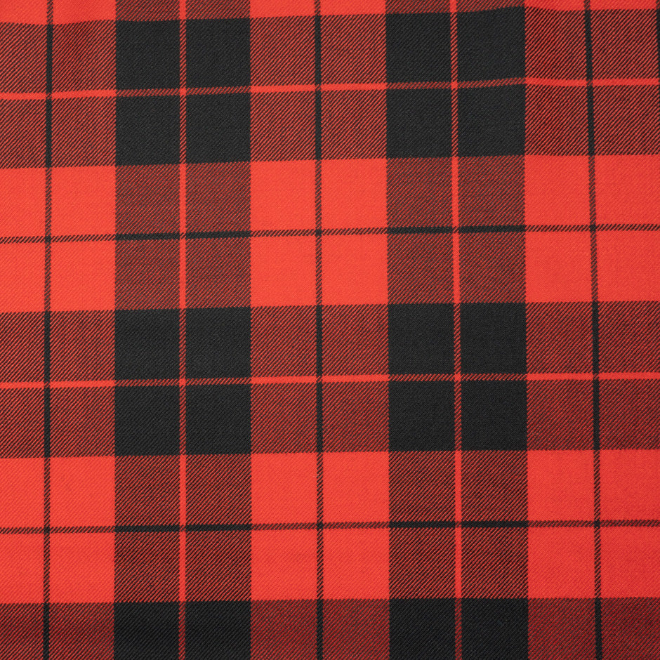 Red & Black Pure Wool Tartan