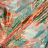 Orange & Green Printed Jacquard Lamé Silk Chiffon