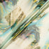 Printed Green Jacquard Lamé Silk Chiffon
