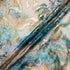 Sea Blue & Beige Jacquard Lamé Silk Chiffon