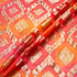 Orange & Red Metallic Jacquard Lamé Silk Chiffon