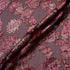 Metallic Jacquard Lamé Burgundy Silk Chiffon