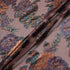Floral Metallic Jacquard Lamé Burgundy Silk Chiffon