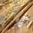 Floral Printed Gold Silk Chiffon Metallic Jacquard