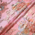 Floral Printed Pink Silk Chiffon Metallic Jacquard
