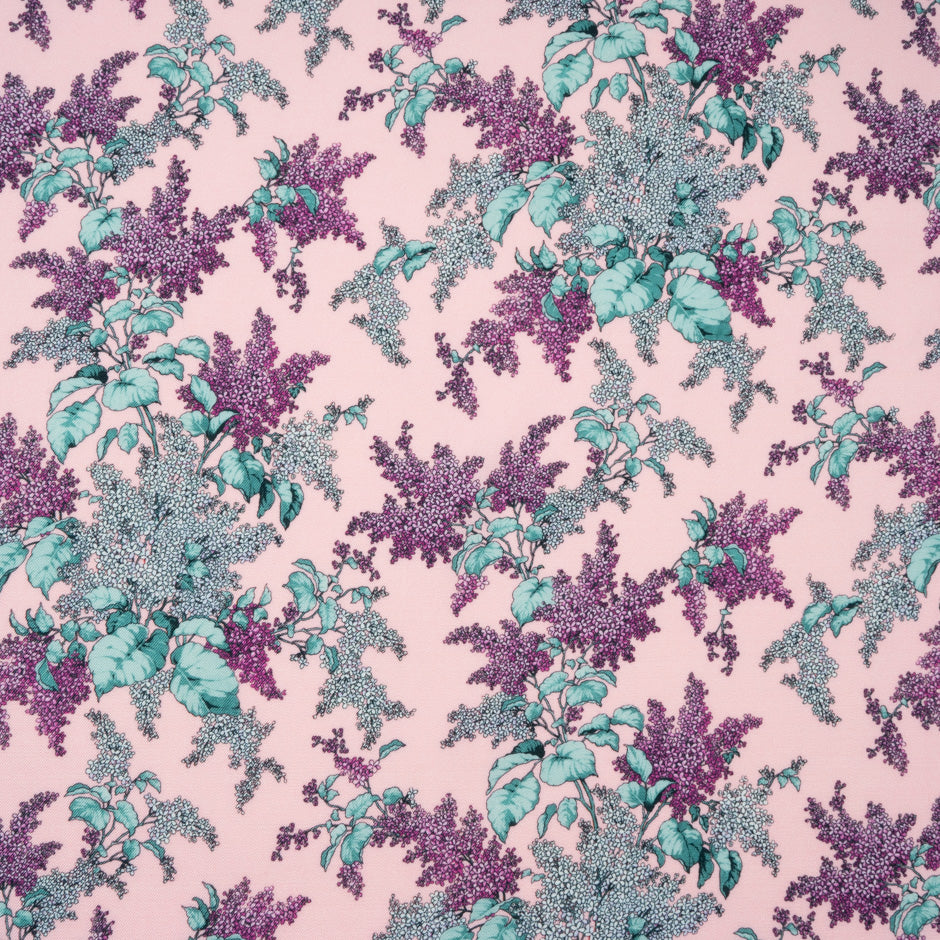 Floral Printed Baby Pink Luxury Pure Wool