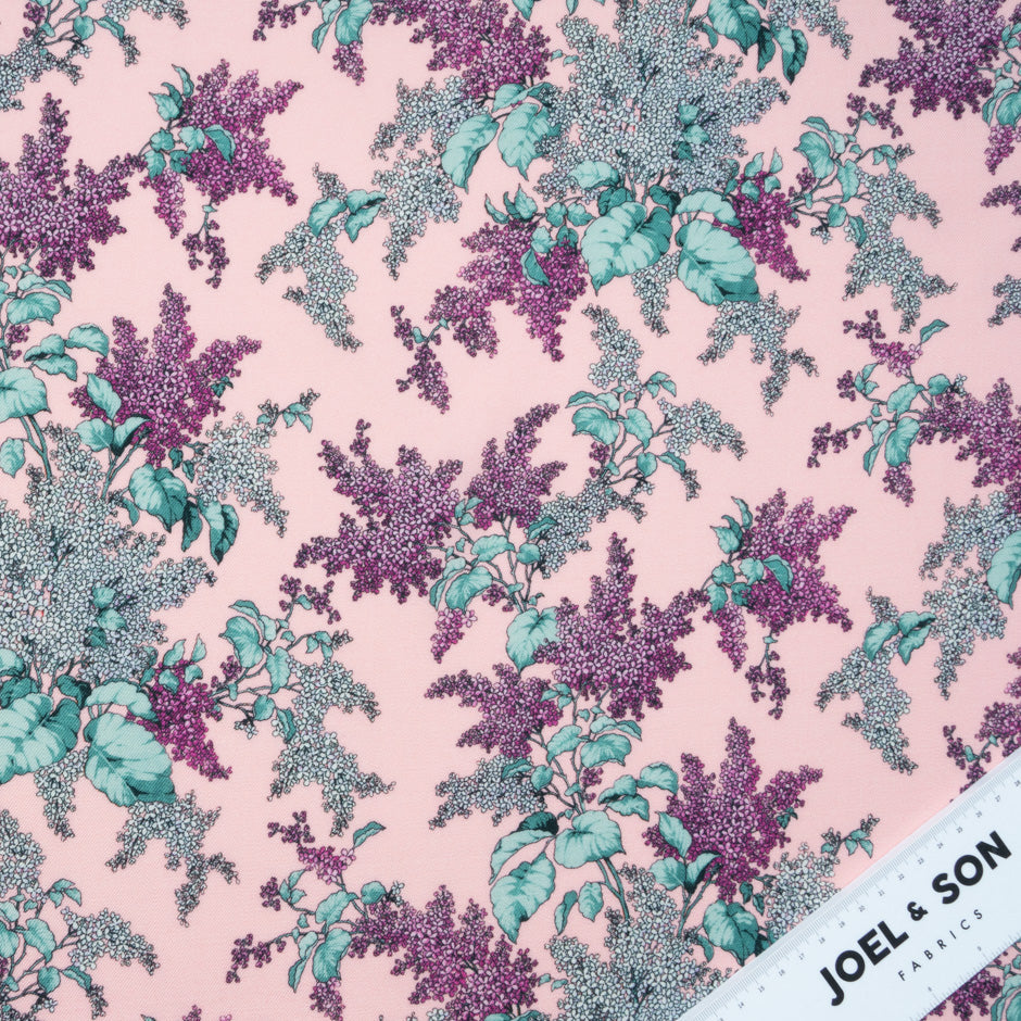 Floral Printed Baby Pink Luxury Pure Wool