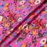 Floral & Bow Printed Bright Pink Merino Wool