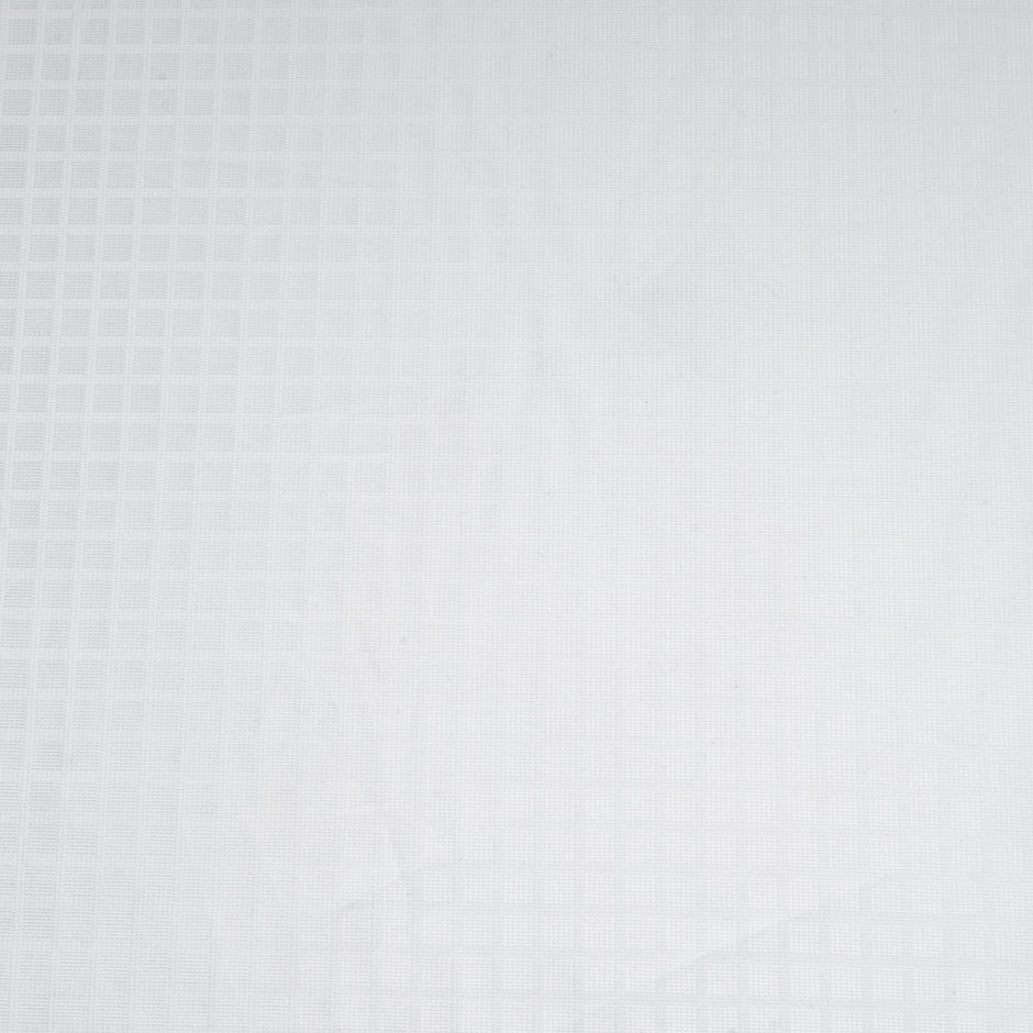 White 'Squares' Jacquard Pure Cotton Shirting