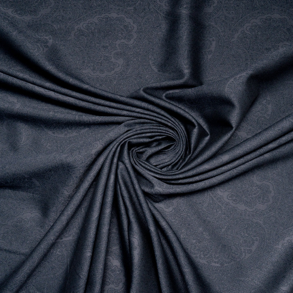 Paisley Jacquard Midnight Blue Cotton