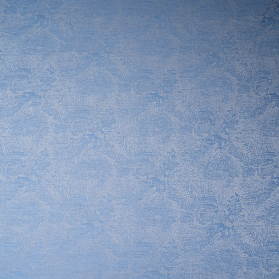 Floral Jacquard Sky Blue Cotton
