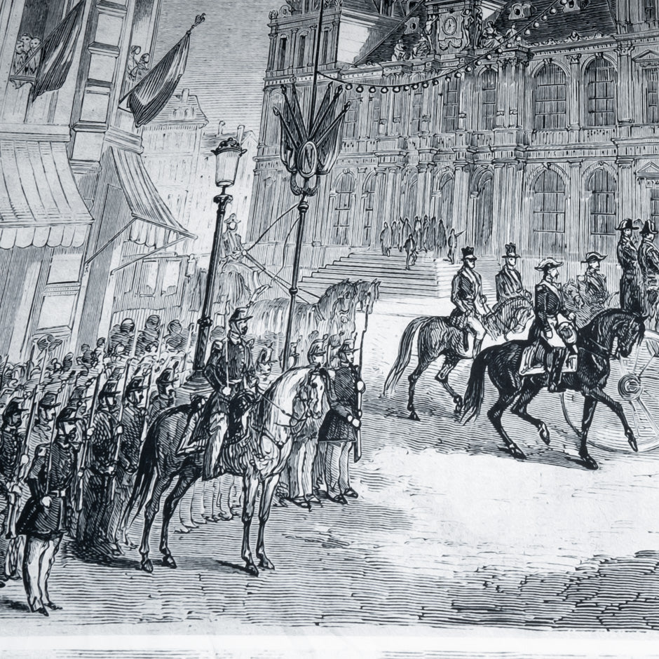 Victorian Street Scene Printed Poplin Cotton