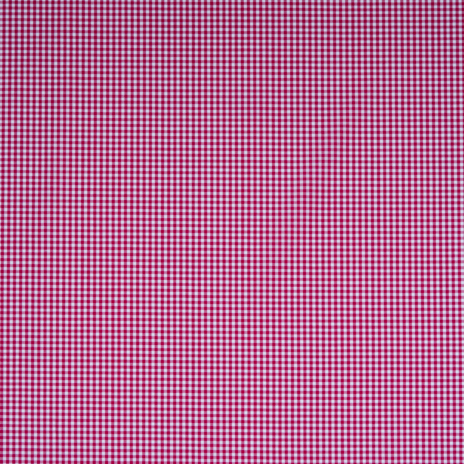 Deep Pink & White Gingham Checkered Shirting Cotton