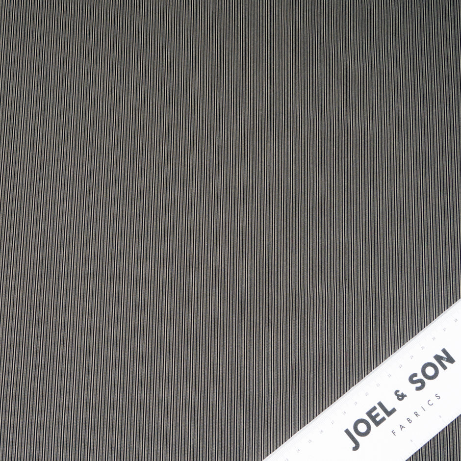 Grey Pinstriped Cotton Shirting