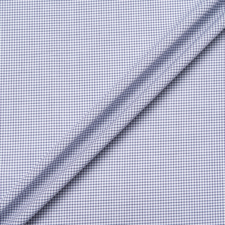 Blue Checkered Superfine Shirting