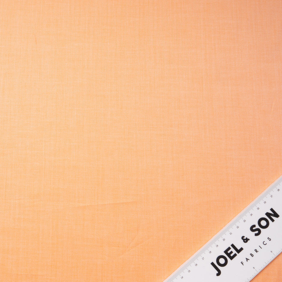 Orange Herringbone Cotton Shirting