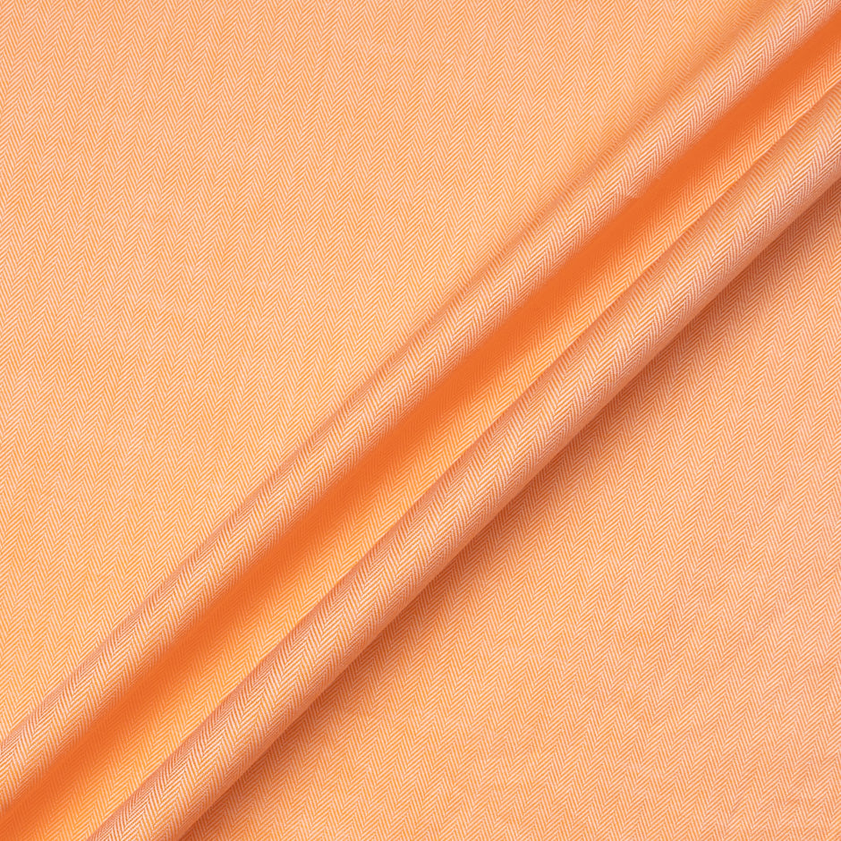 Orange Herringbone Cotton Shirting