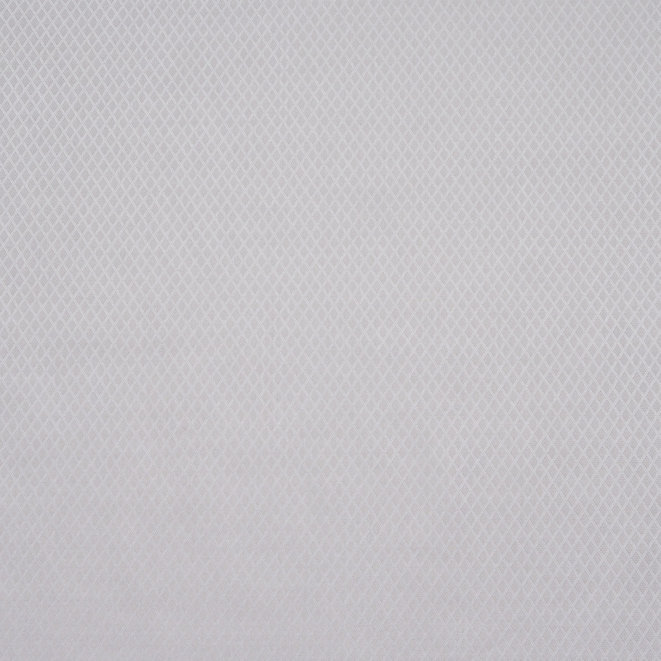 Pale Grey Pure Cotton Diamond Jacquard
