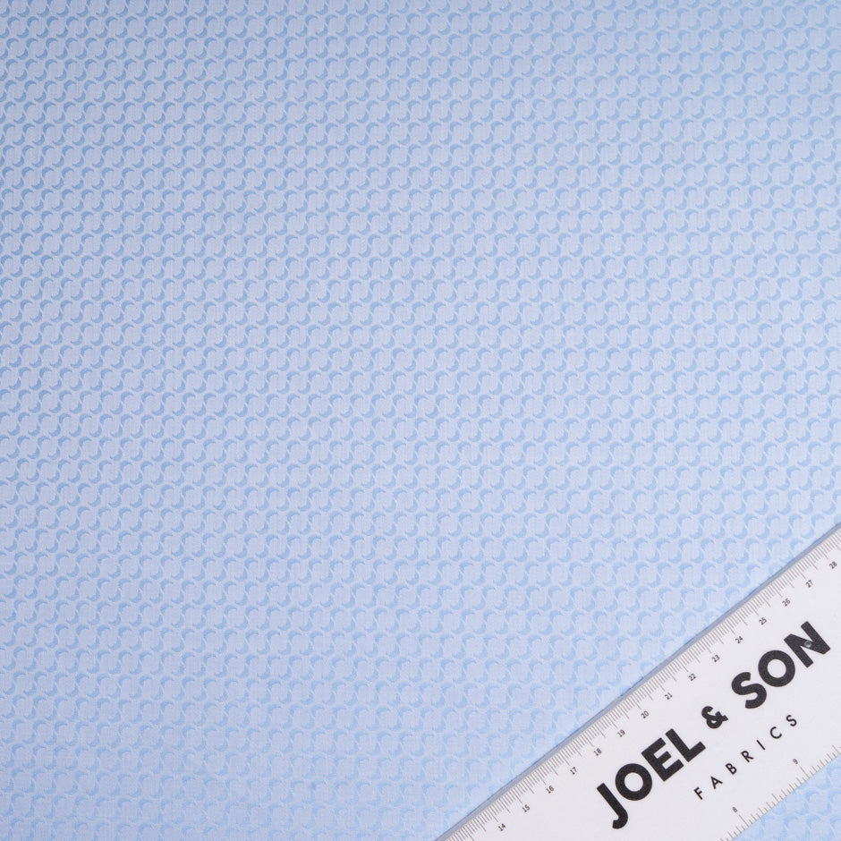 Soft Blue 'Circle' Jacquard Cotton