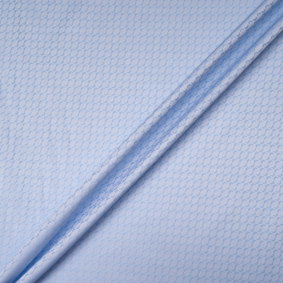 Soft Blue 'Circle' Jacquard Cotton