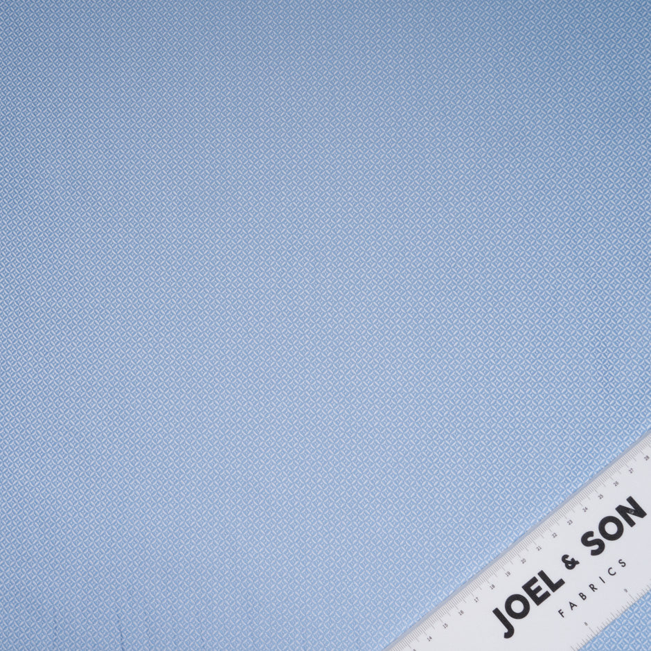 Rich Blue 'Criss Cross' Jacquard Pure Cotton