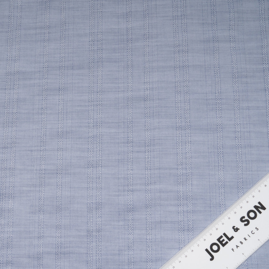 Sky Blue Check Jacquard Pure Cotton