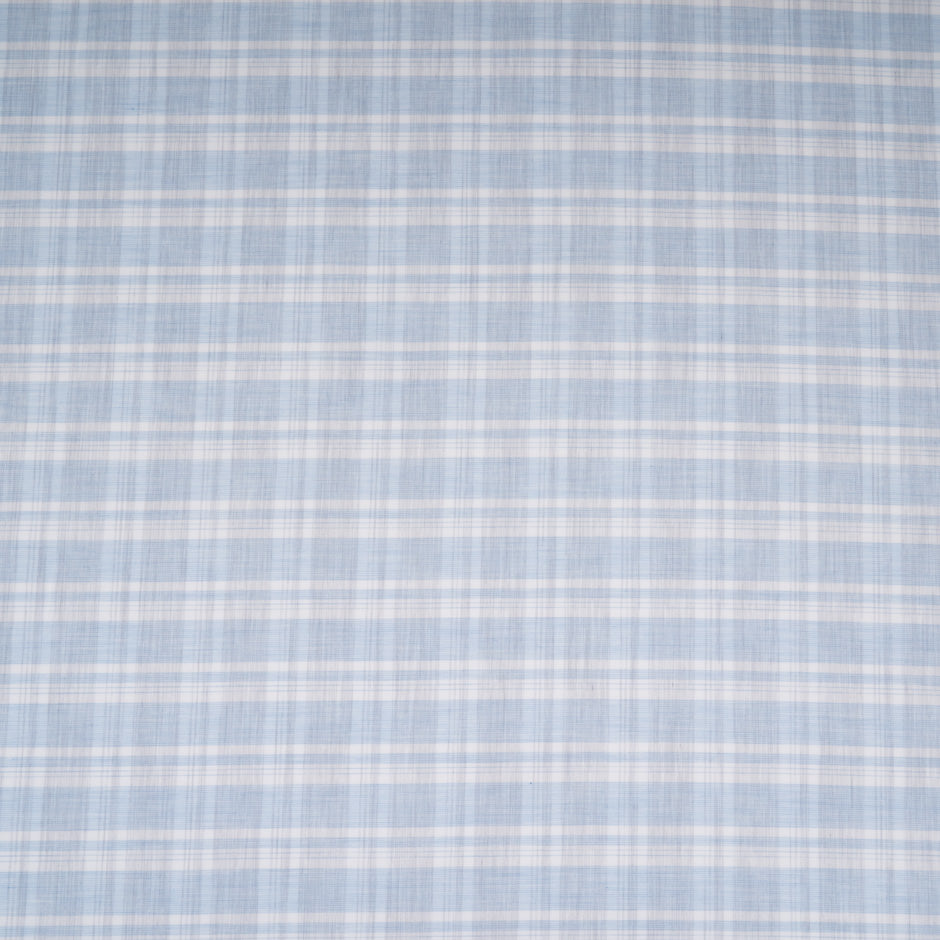 Blue & White Checkered Superfine Cotton