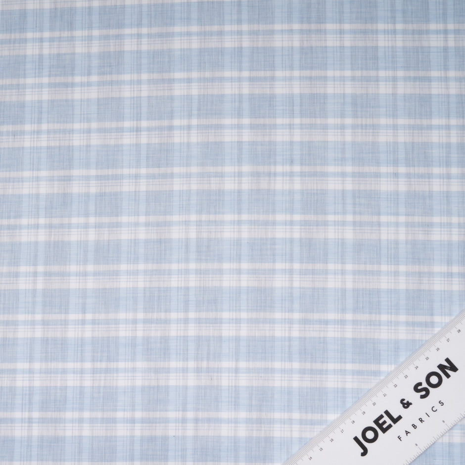Blue & White Checkered Superfine Cotton