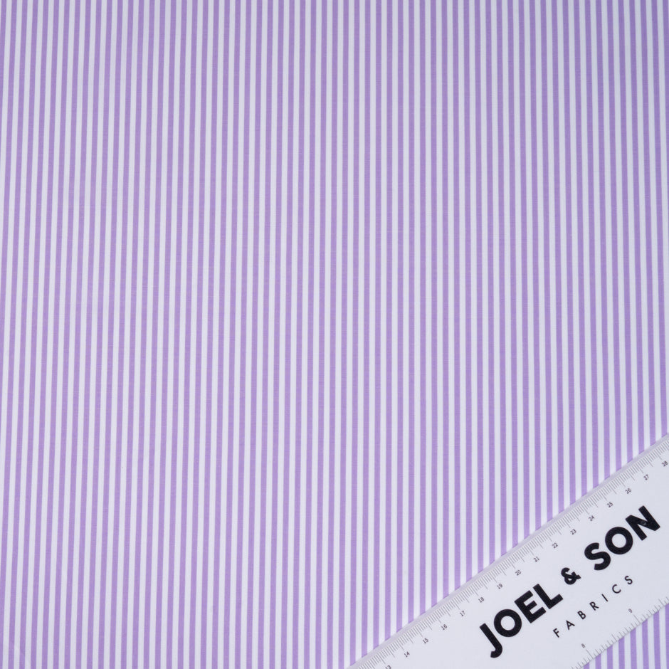 Lilac Striped Pure Shirting Cotton