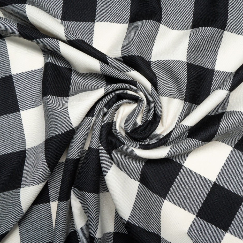 Monochrome Checkered Pure Wool