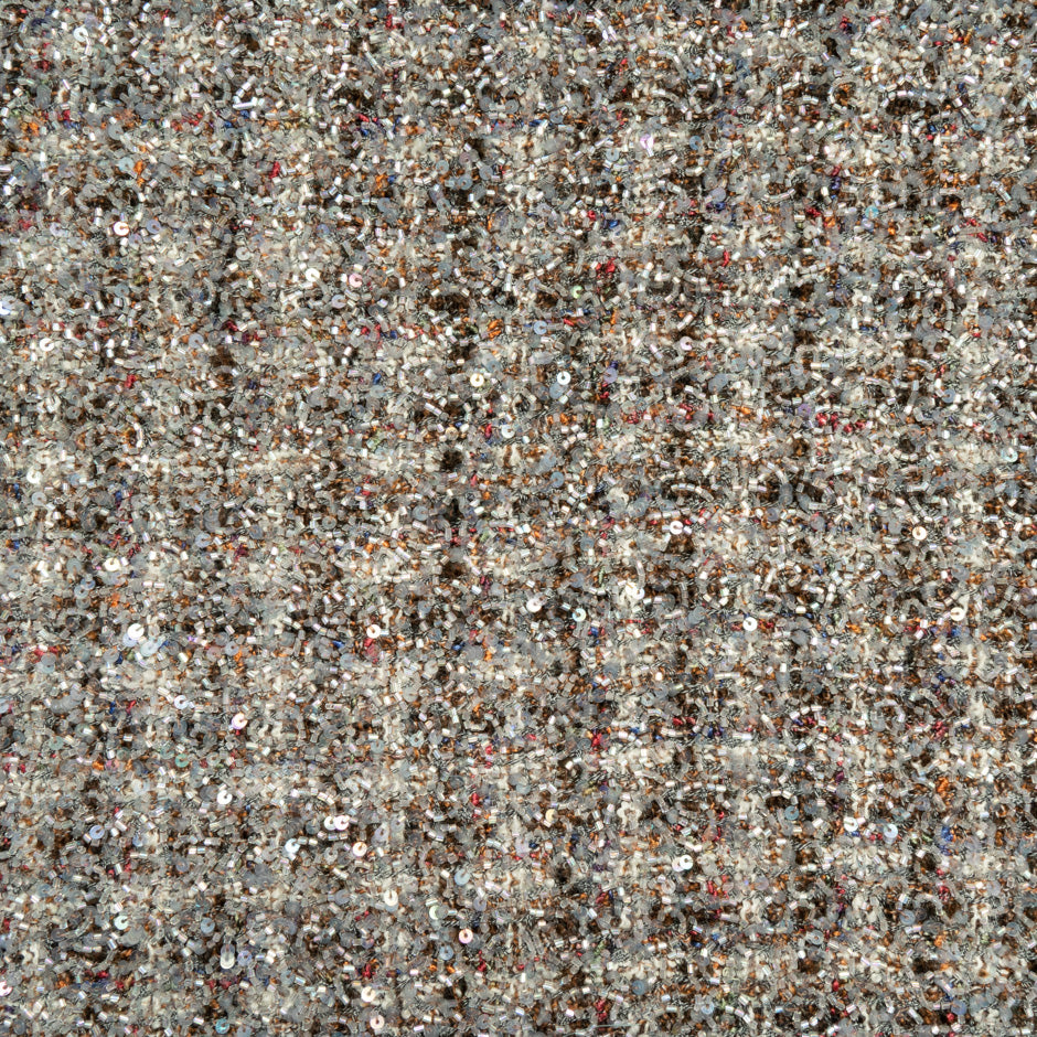 Multi Checkered Beaded Wool Bouclé