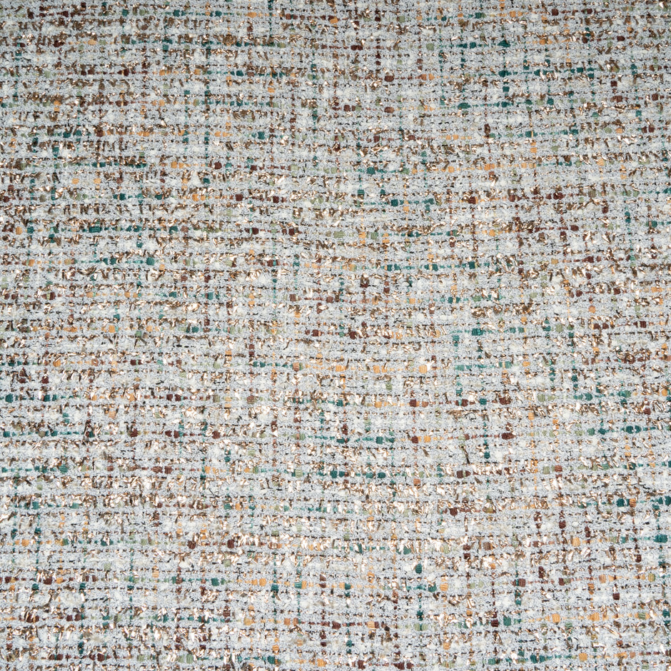 Multi-Coloured & Gold Metallic Woven Bouclé
