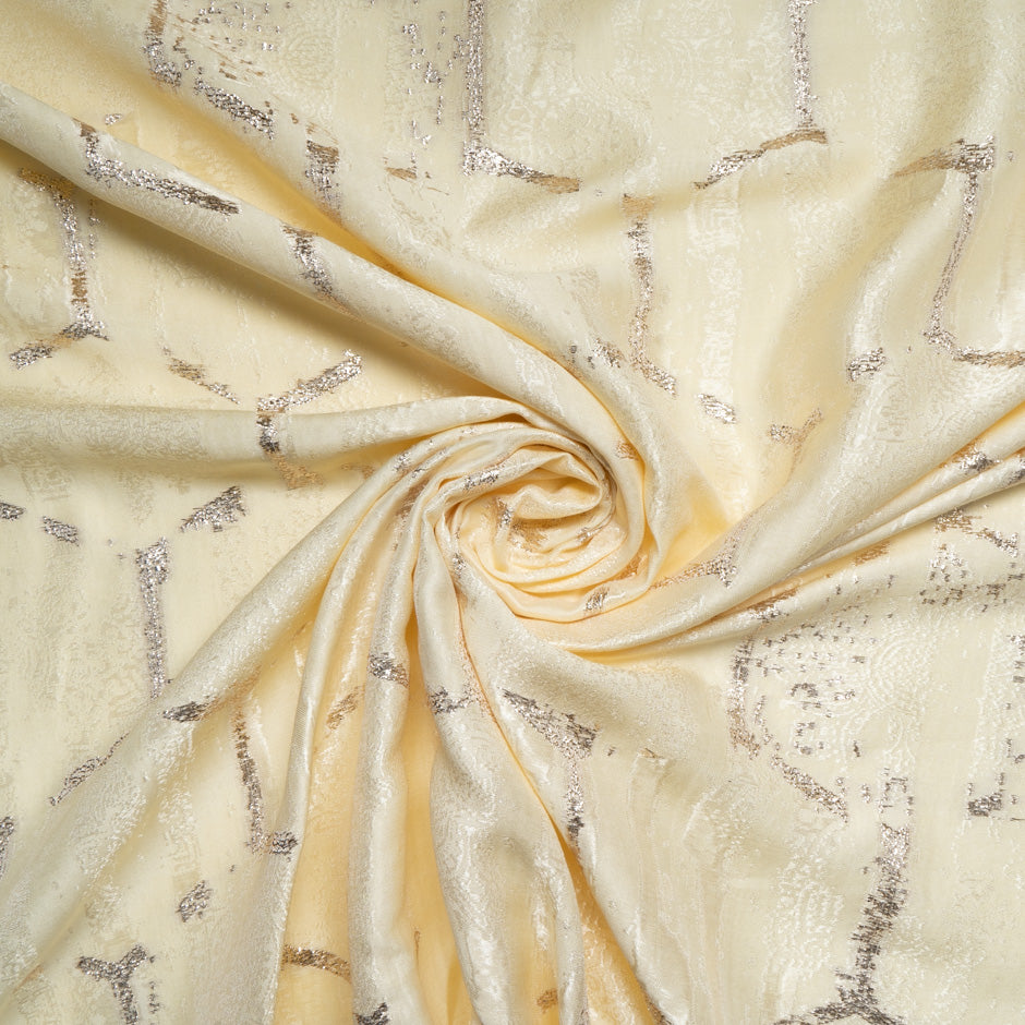 Gold 'Honey Comb' Jacquard Yellow Brocade