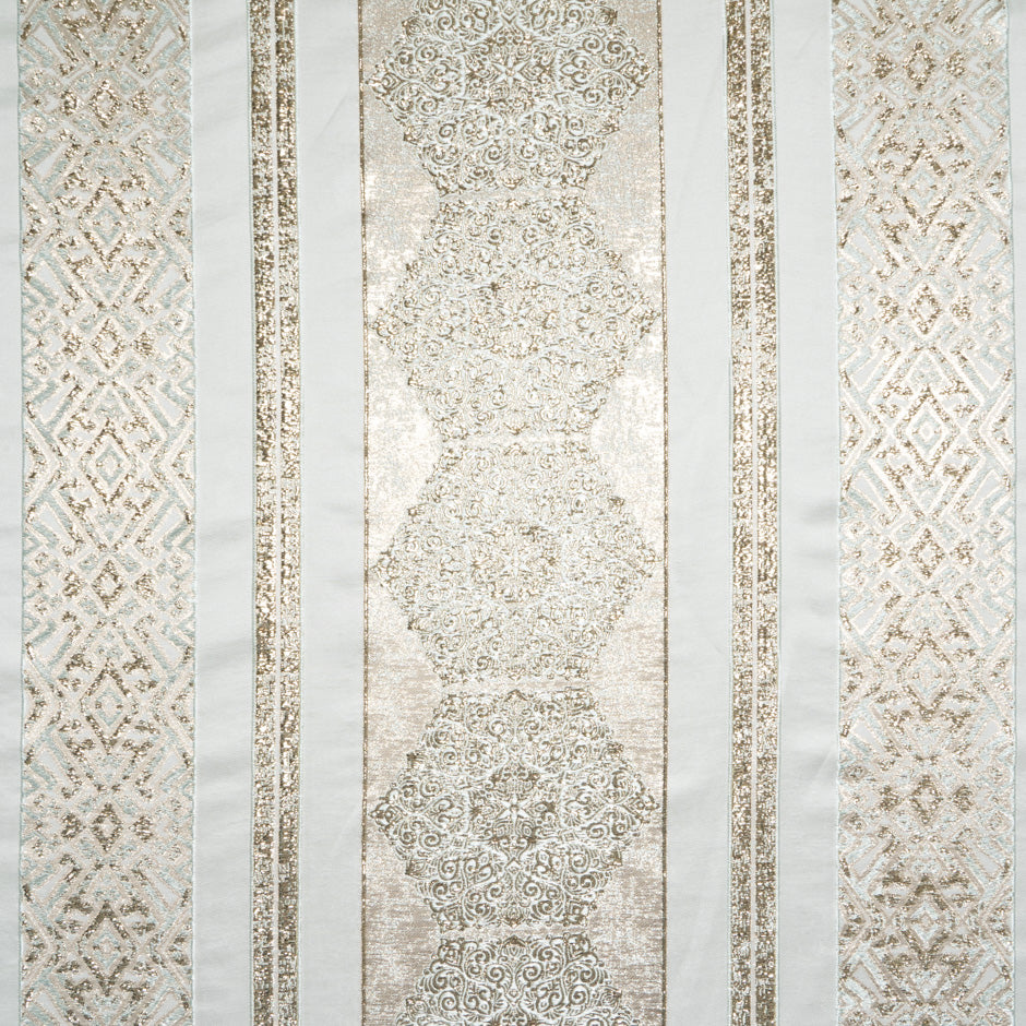 Gold Patterned Pale Mint Green Brocade