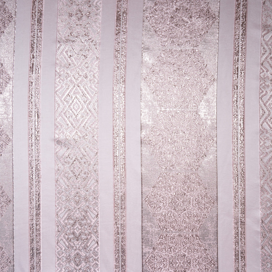 Gold Patterned Baby Pink Brocade