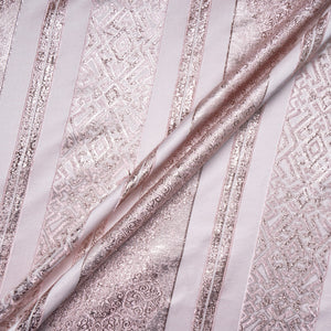 Gold Patterned Baby Pink Brocade