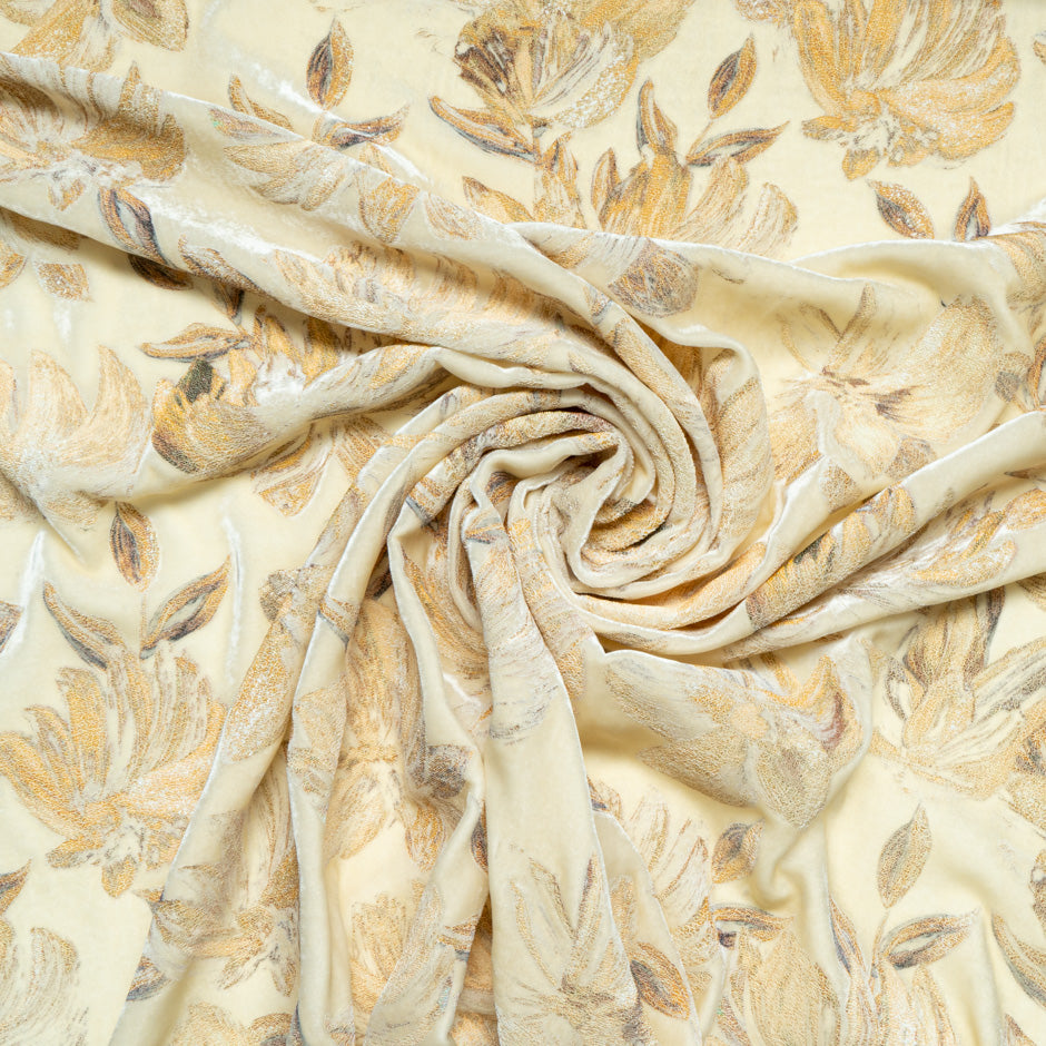 Floral Vision Printed Luxury Velvet