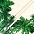 Emerald Green Palm Tree Printed Luxury Velvet