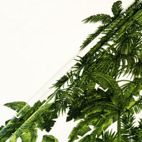 Green Palm Tree Printed Luxury Velvet