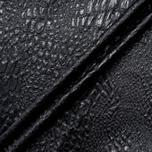 Black Metallic 'Mock Croc' Cloqué