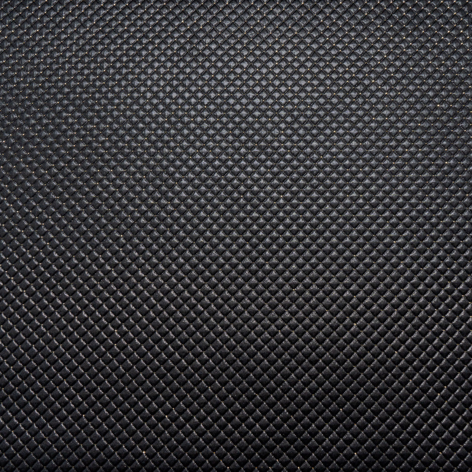 Black & Gold Metallic 'Waffle' Cloqué