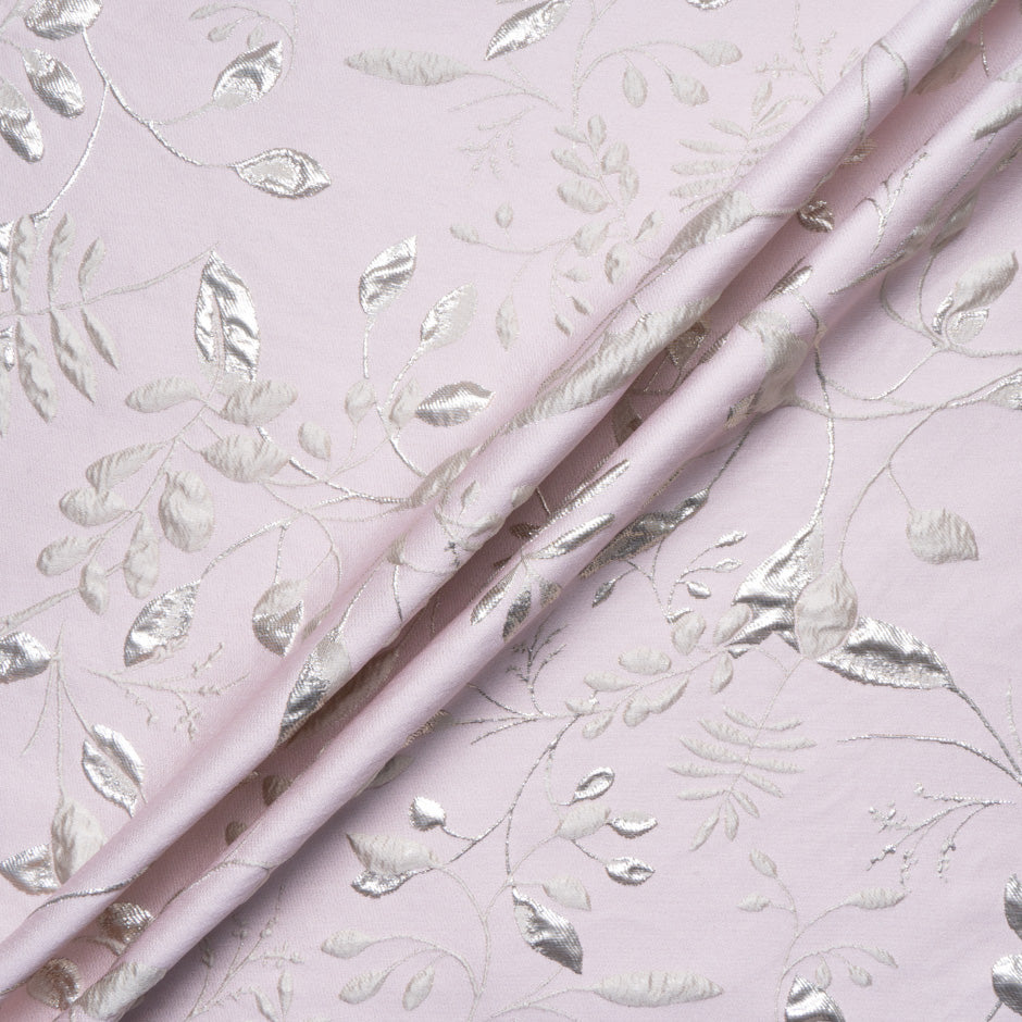 Muted Gold Floral Dusty Pink Cloqué