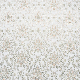 Peach & Gold Metallic Beige Cloqué