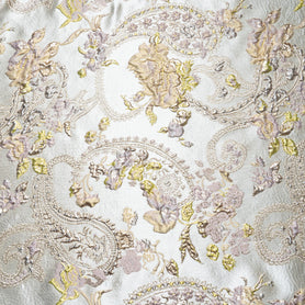 Patterned Muted Gold Metallic Cloqué