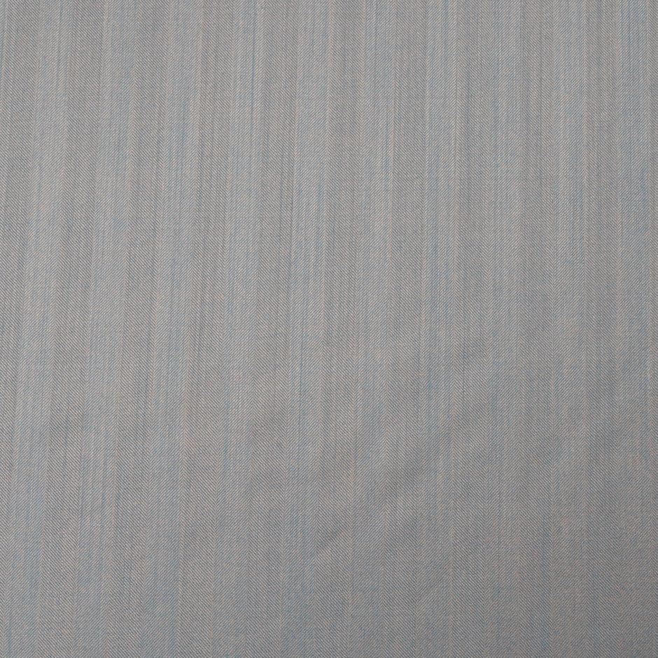 Beige/Blue Herringbone Trofeo Pure Wool Suiting